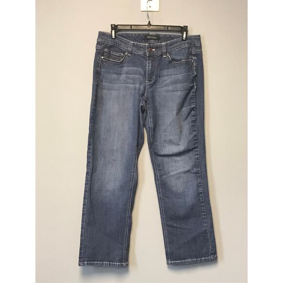NWOT White House Black Market Medium Wash Women's Contour Jeans Size 8 - Picture 1 of 9